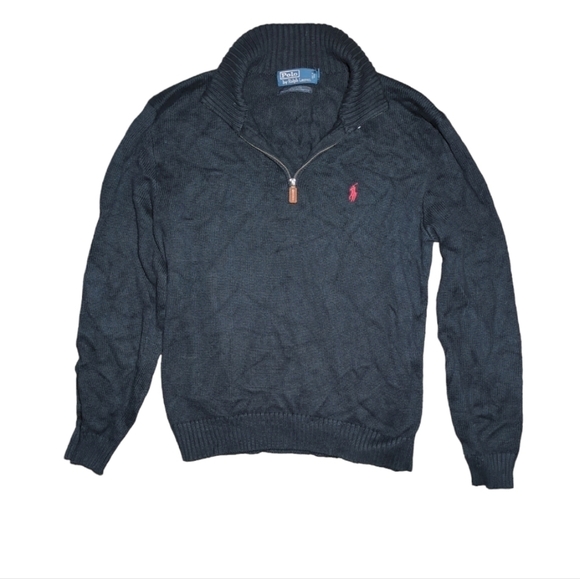 Ralph Lauren Polo Black Pullover Sweater Size M - Picture 1 of 5